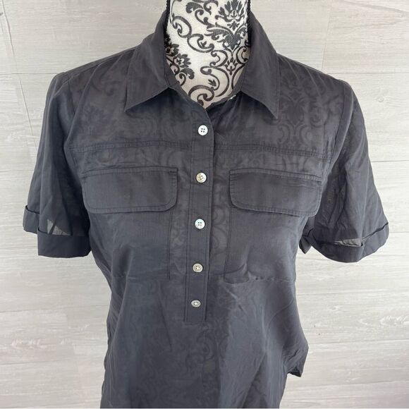 Faherty The Uptown Relaxed Fit Cotton Popover Top - Picture 3 of 8